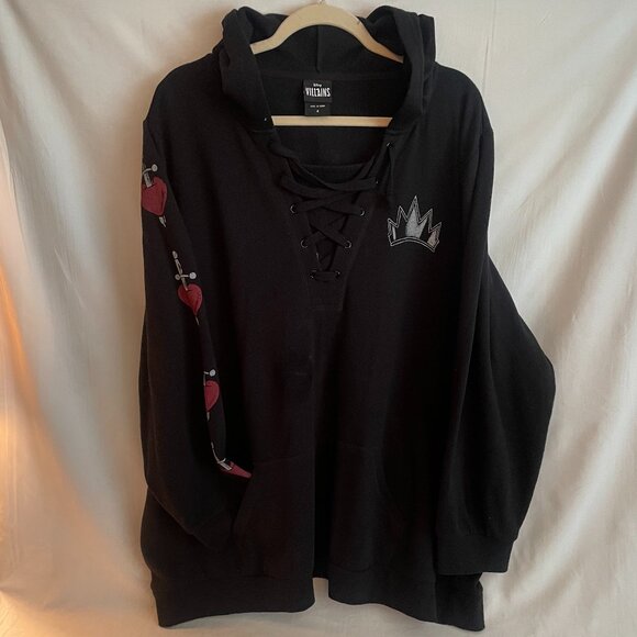 Torrid x Disney Snow White and the Evil Queen Black Lace-Up Hoodie - Size 4x - Picture 1 of 5